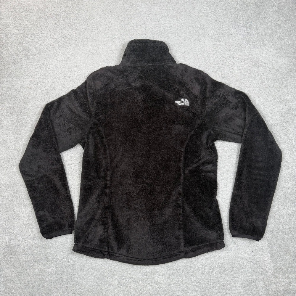 The North Face Womens Osito Full Zip Fleece Jacket Black Small S High Pile Fuzzy - Picture 2 of 11